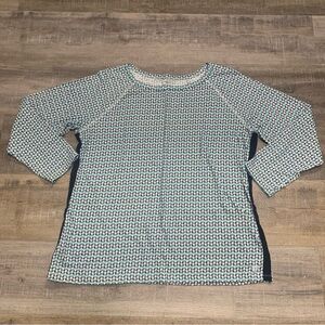 T By Talbots Floral Tee T-Shirt Long Sleeve Top 1X